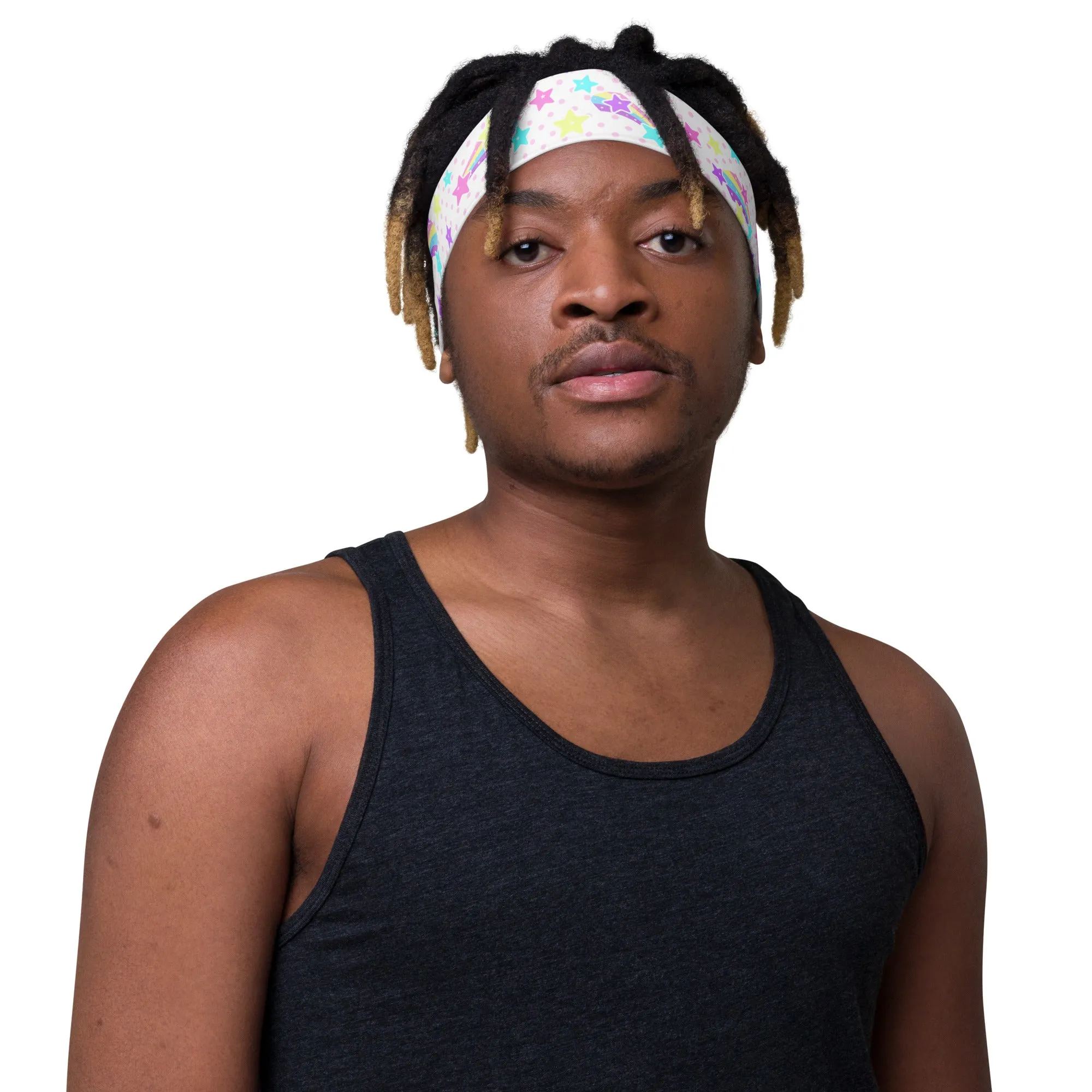 Starry Party White Stretchable Headband