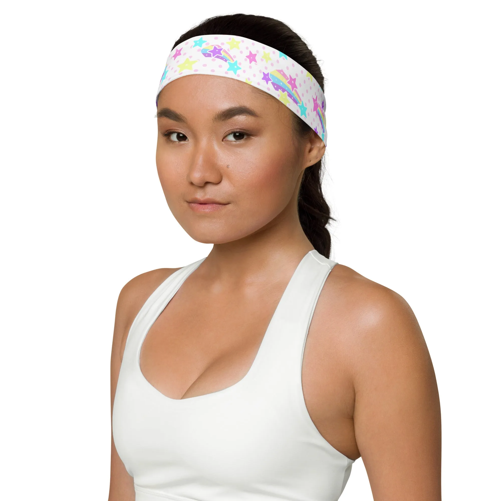 Starry Party White Stretchable Headband