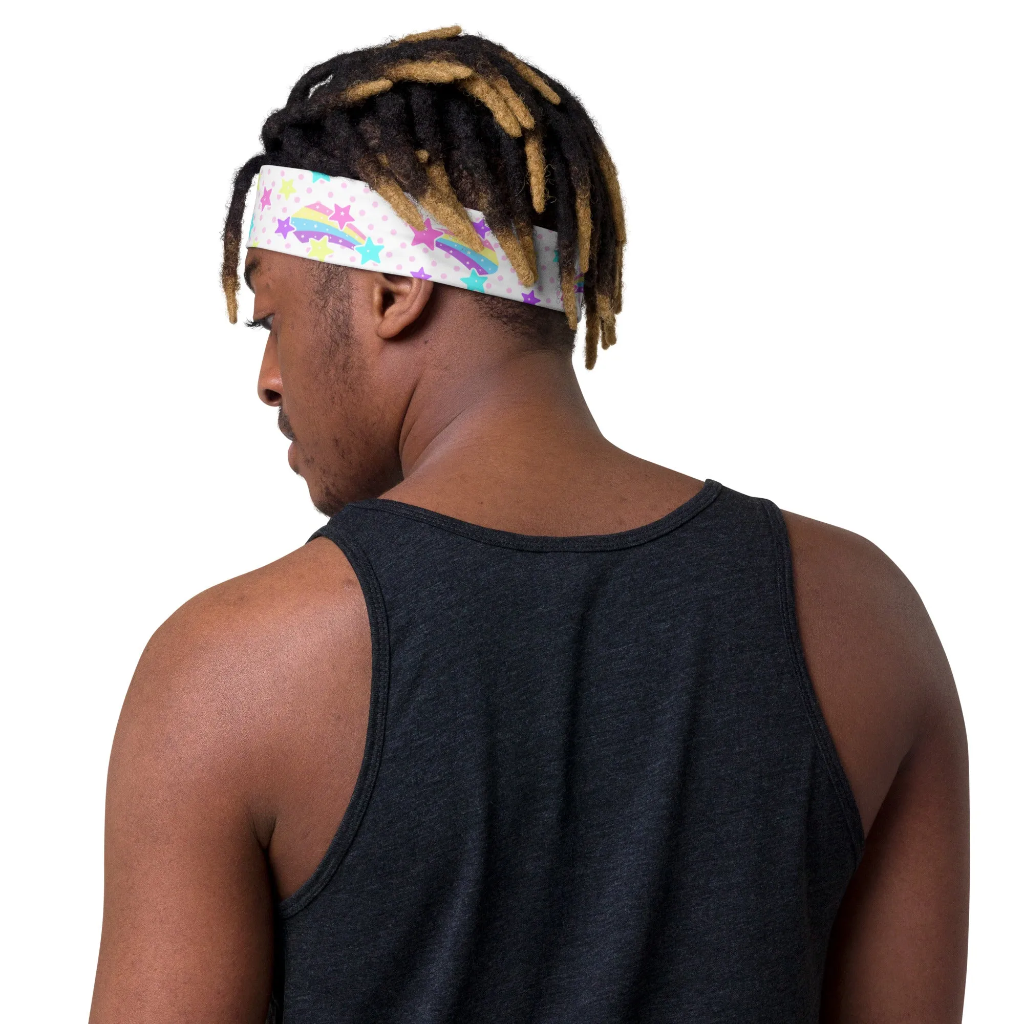 Starry Party White Stretchable Headband