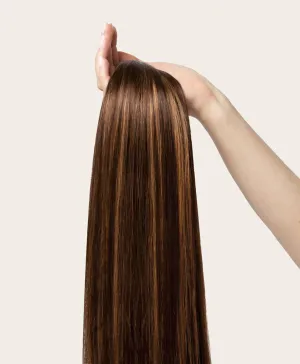 Subtle Brunette Highlighted, 16" Classic Clip-In Hair Extensions, PP2/6 | 100g