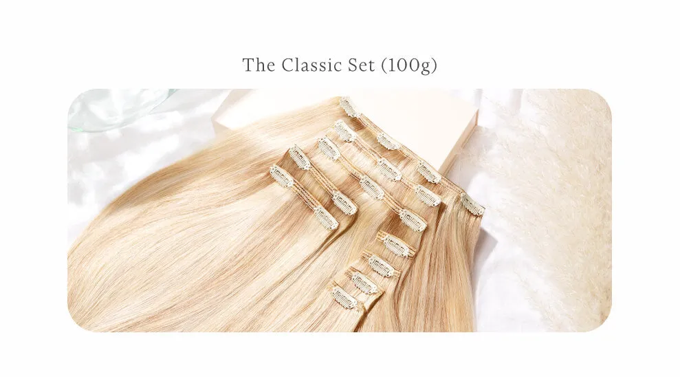 Subtle Brunette Highlighted, 16" Classic Clip-In Hair Extensions, PP2/6 | 100g