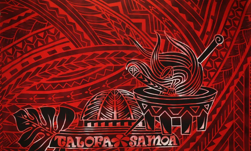 Talofa Samoa Kava Bowl Sarong