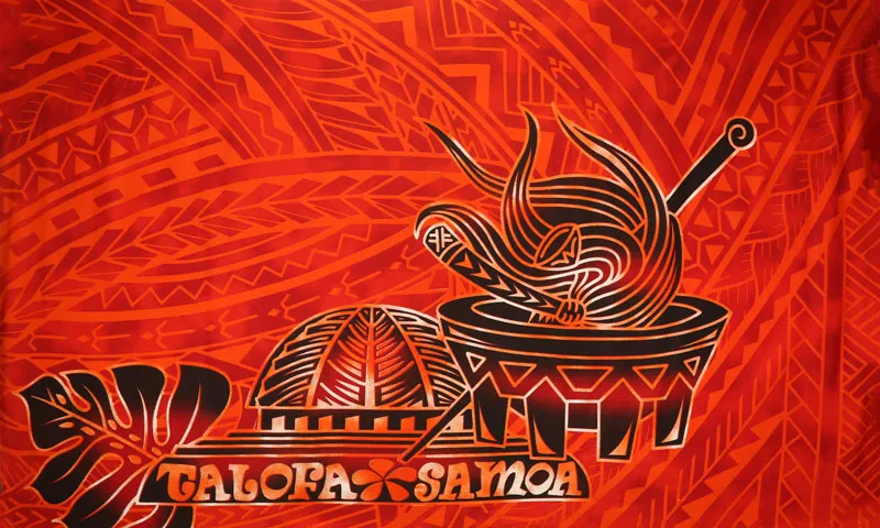 Talofa Samoa Kava Bowl Sarong