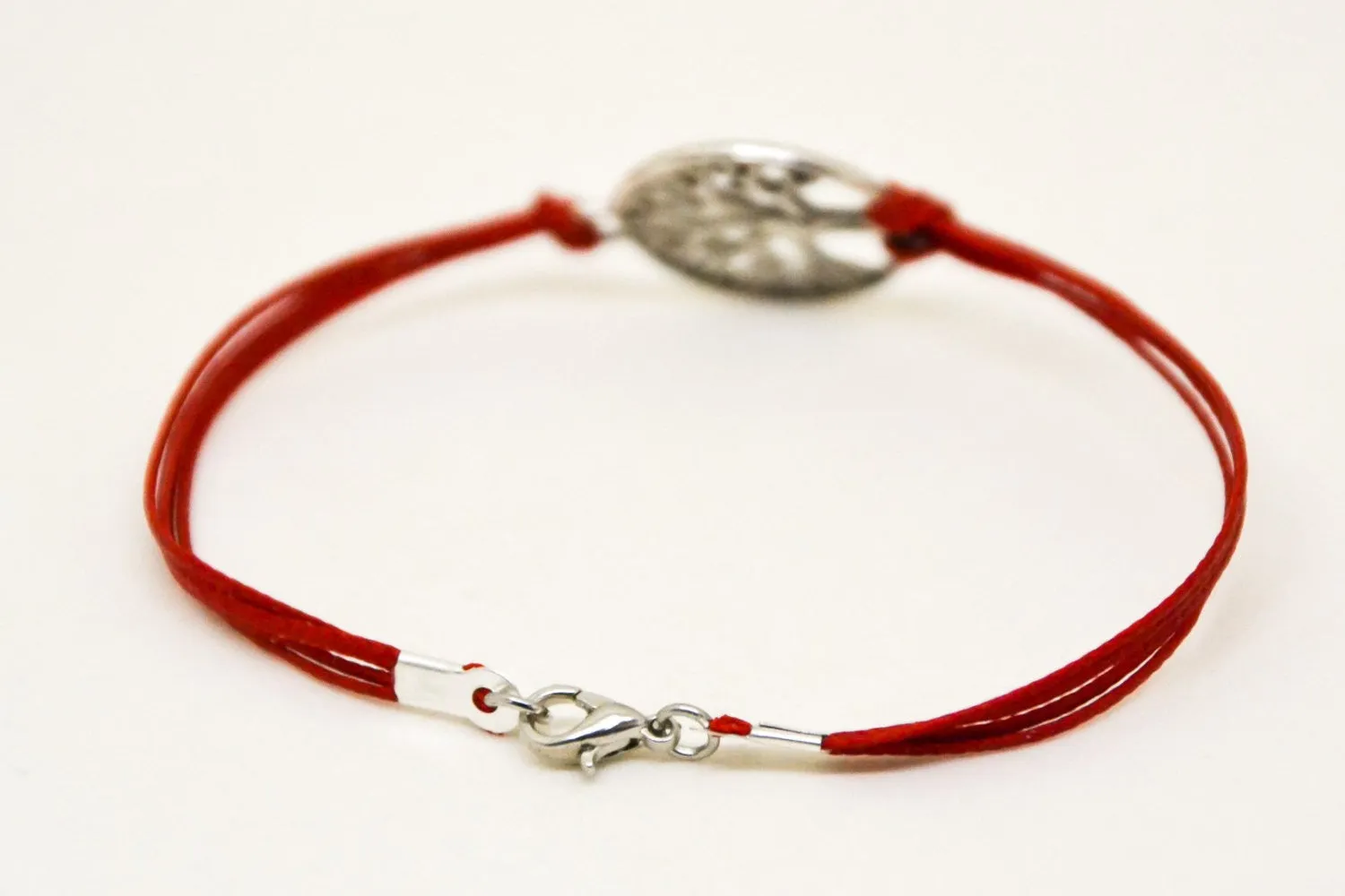 Tree of life bracelet for men, red cord, Yoga gift for him