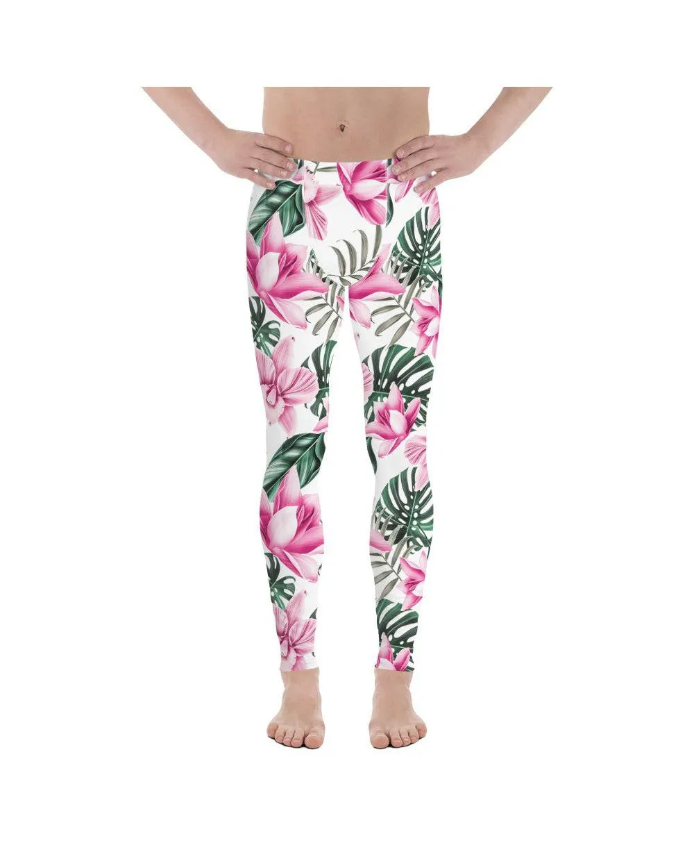 Tropical Floral White Meggings