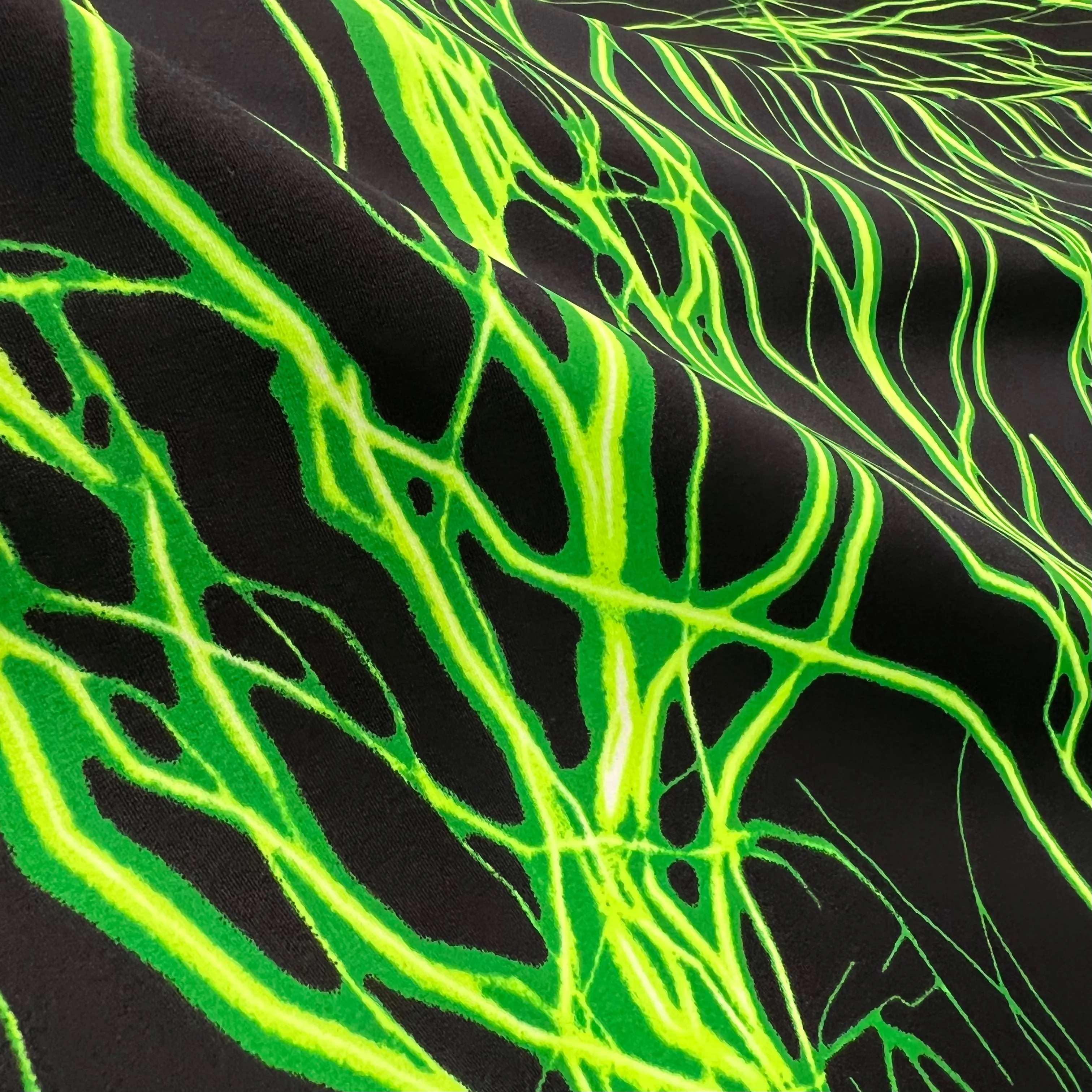 UV  Green Lightning Print Fabric