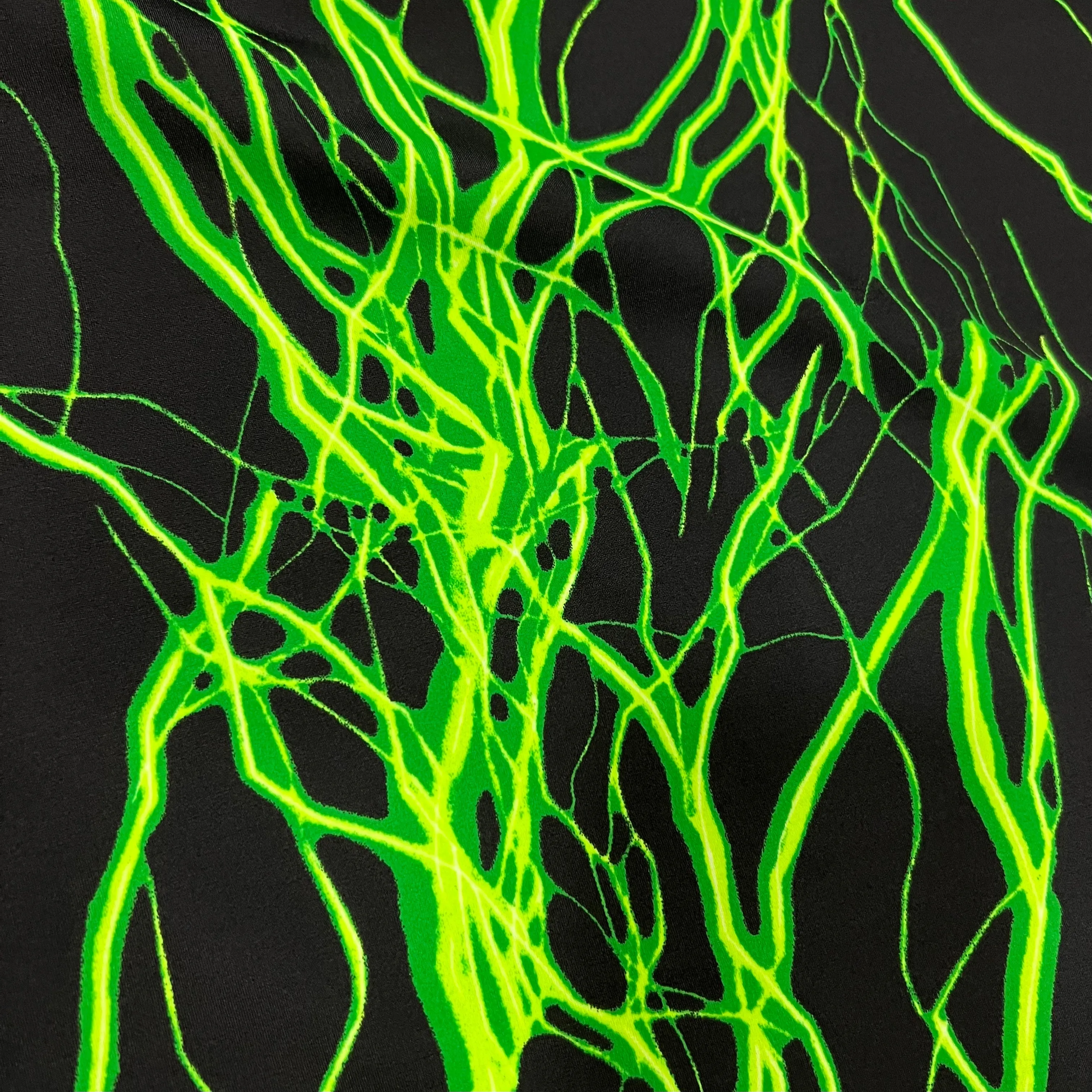 UV  Green Lightning Print Fabric