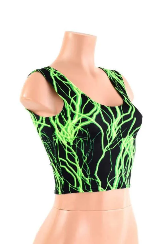 UV  Green Lightning Print Fabric