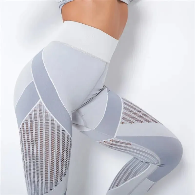 Women's Seamless Mesh Leggings - High-Quality Yoga Pants for Women