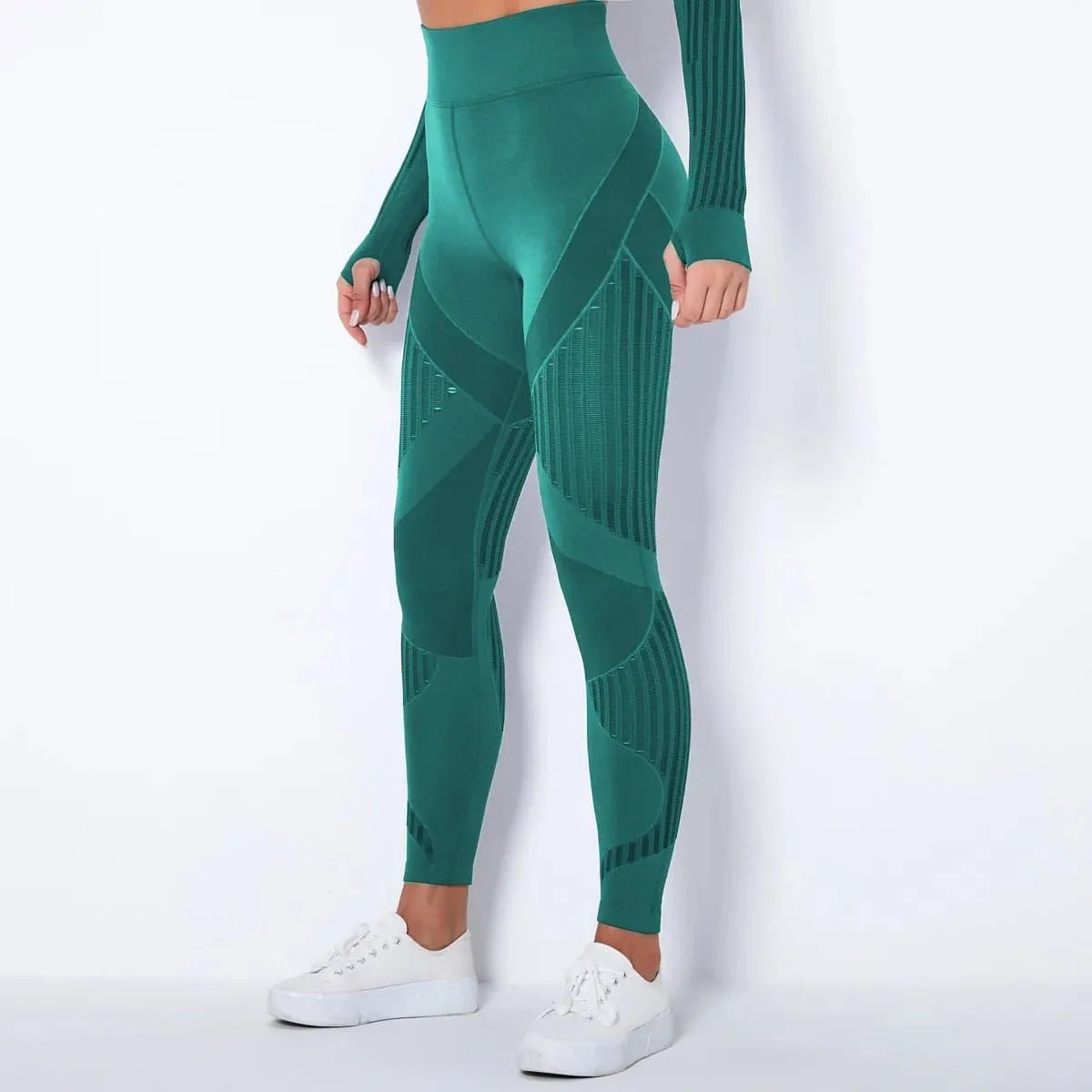 Women's Seamless Mesh Leggings - High-Quality Yoga Pants for Women