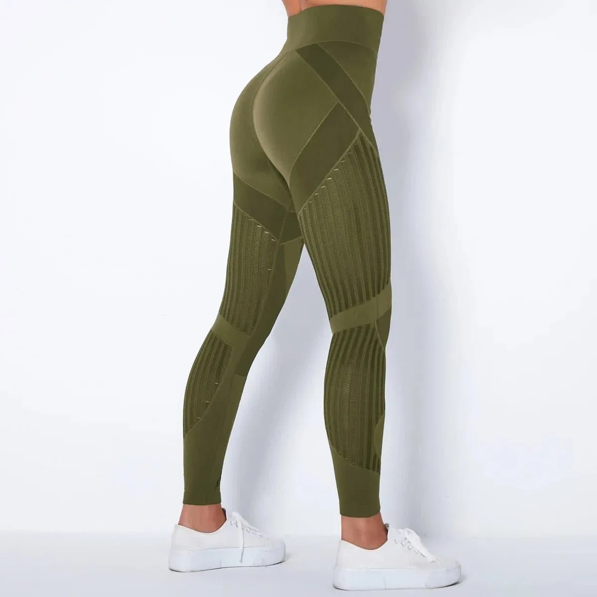 Women's Seamless Mesh Leggings - High-Quality Yoga Pants for Women