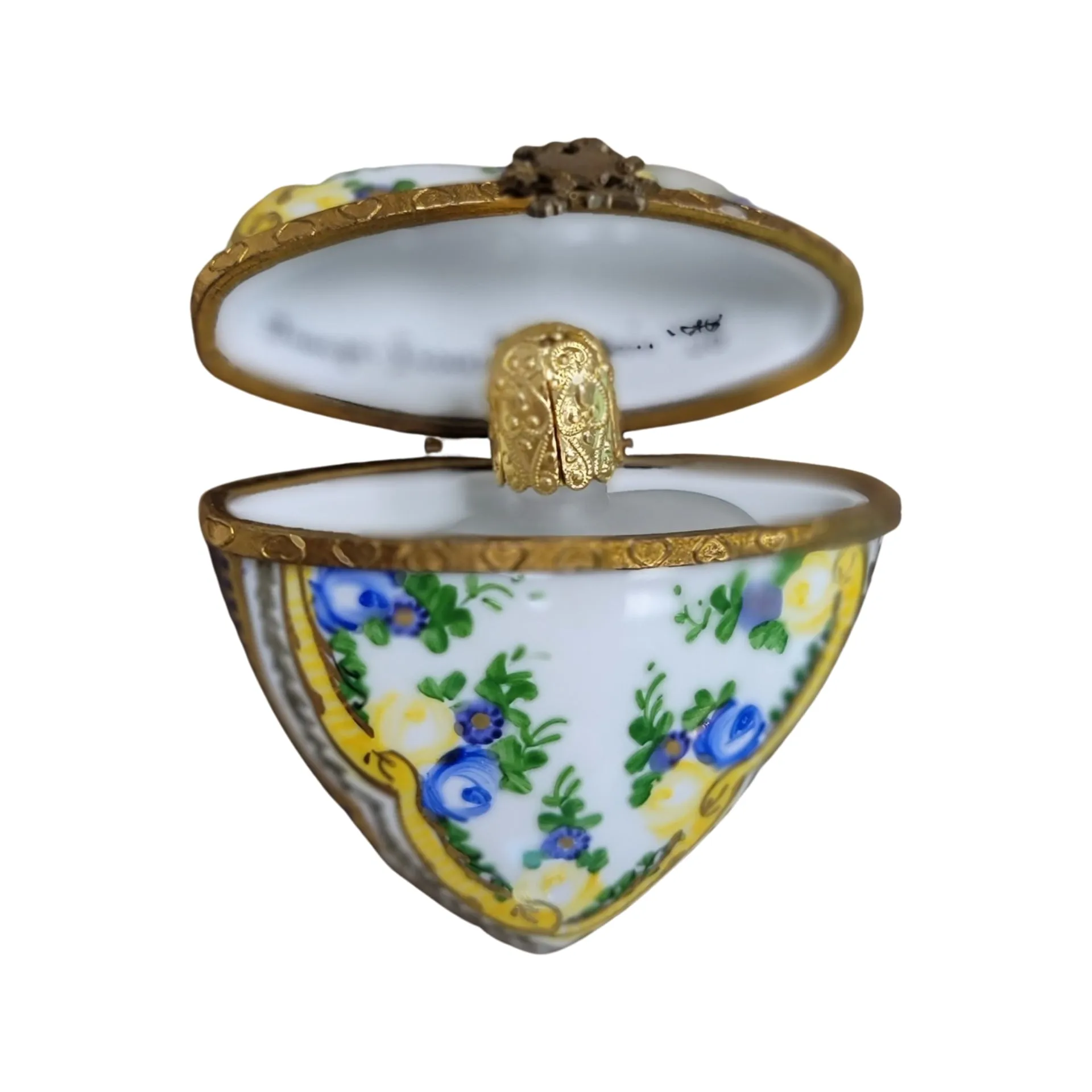 Yellow Blue Heart Perfume Bottle